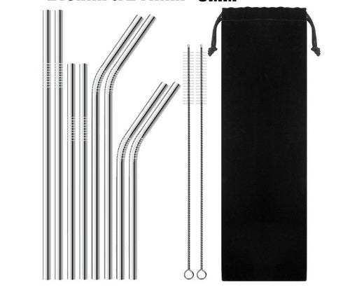 Colourful Reusable Stainless Steel Straws Straws & Stirrers