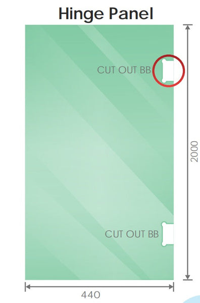 110X100cm Corner Frameless Shower Screen With Chrome Channel And Brass Hinges Shower Enclosures