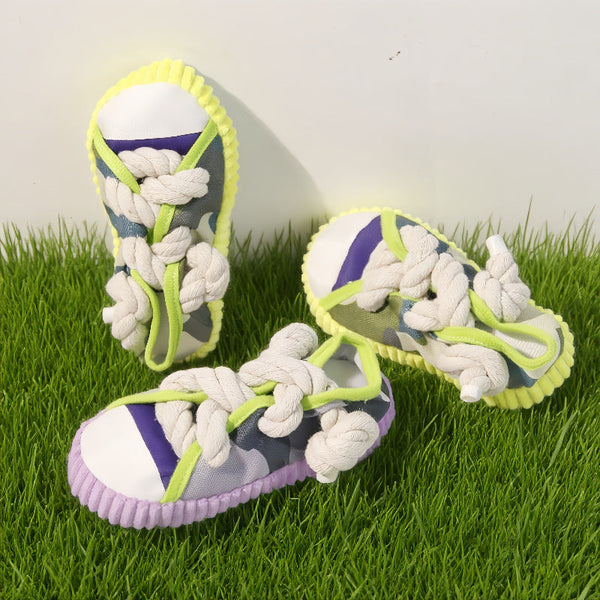 Durable Dog Toy Slippers For Self Entertainment And Teeth Cleaning With Cotton Rope Pet Dogs Dog Toys