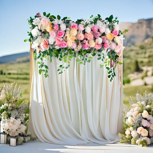 1M Artificial Flower Runner Arrangement Panel Wall Rose Diy Wedding Party D&Eacute;Cor Artificial Plants