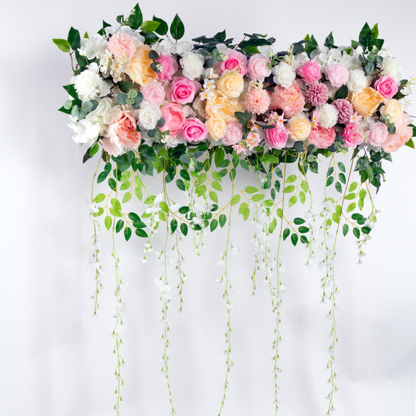 1M Artificial Flower Runner Arrangement Panel Wall Rose Diy Wedding Party D&Eacute;Cor Artificial Plants