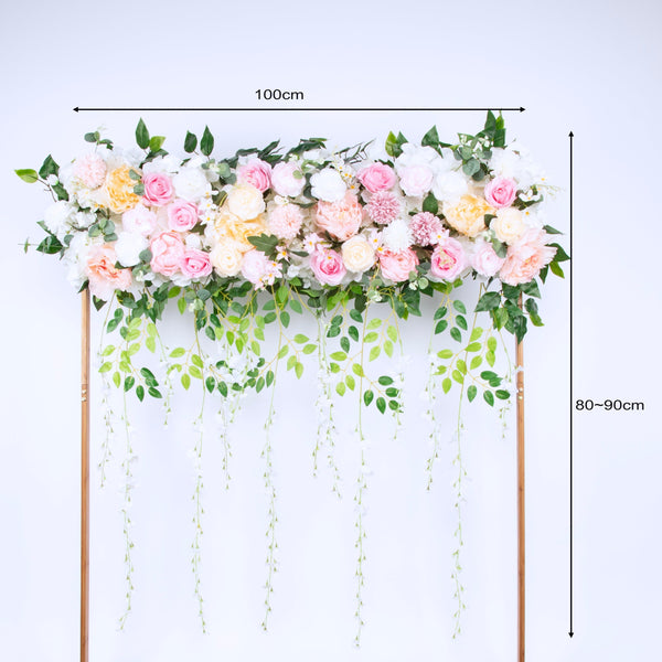 1M Artificial Flower Runner Arrangement Panel Wall Rose Diy Wedding Party D&Eacute;Cor Artificial Plants