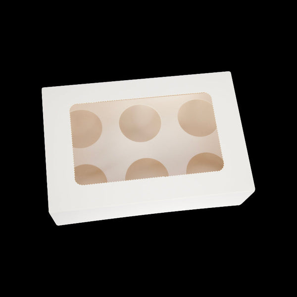 Cupcake Box 6 Holes Window Cake Party Favour 100 Boxes Favours & Party Bag Fillers