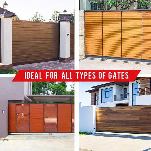 1 X Heavy Duty Telescopic Sliding Gate Pulley System Kit Sliding Door Hardware