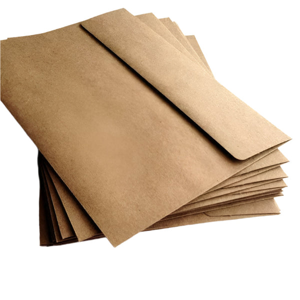 50 X Brown Kraft Envelopes For Wedding Cards Other Party Supplies