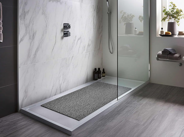 Shower Mat Rug Anti Slip Loofah Bathroom Carpet Water Drains Non Grey Bath Mats Rugs & Toilet Covers