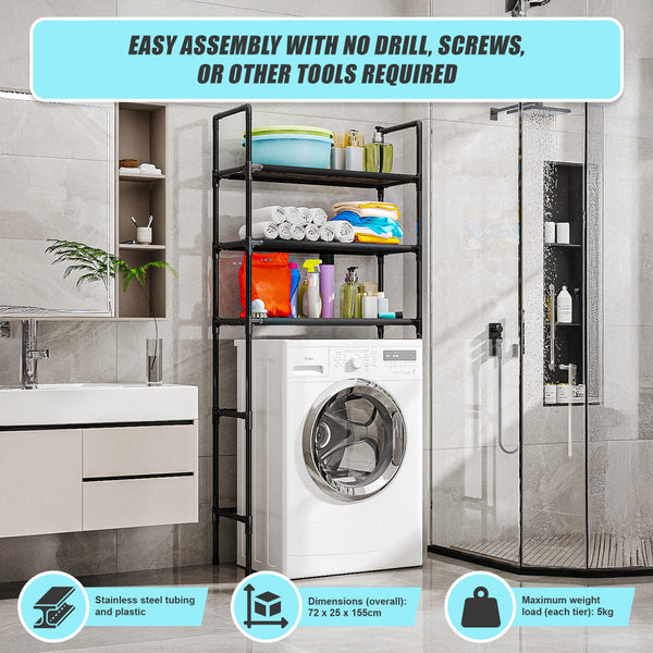 Storage Shelf 3 Tier Rack Portable Laundry Stand Unit Organiser Storage Units