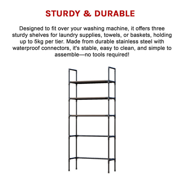 Storage Shelf 3 Tier Rack Portable Laundry Stand Unit Organiser Storage Units