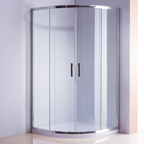 90X90cm Rounded Curved Shower Base In White Shower Trays & Bases