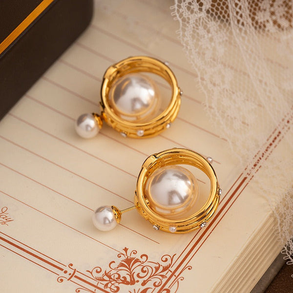 Veile Studios Retro Small Fragrant Circular High End Accessories Earrings