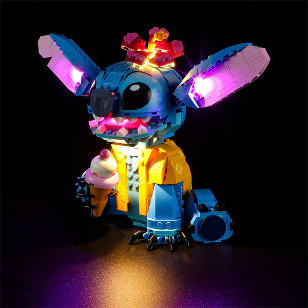 Compatible With Lego 43249 Stitch Led Lighting Disney Luminous Building Blocks Toys Building Toys Sets & Packs