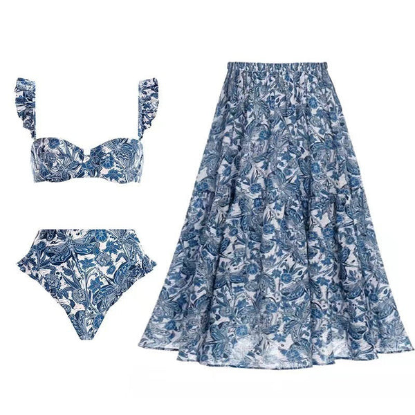 Bikini Swimsuit Summer French Split Set Swimwear