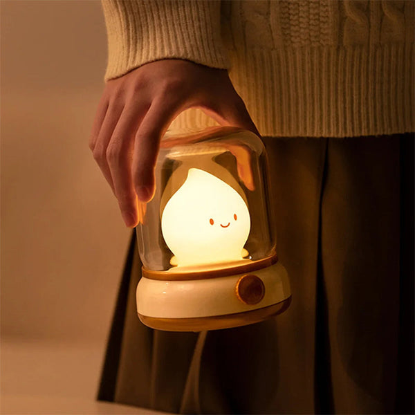 Retro Small Night Lamp Mini Desktop Led Portable Cartoon Table Lamps