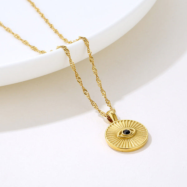 French Round Eye Pendant With Elegant And High End Design Necklace Necklaces & Pendants