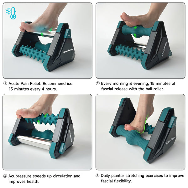 Foot Massager With Ice Compress To Relieve Plantar Fascia And Pain Three In One For Heel Massagers