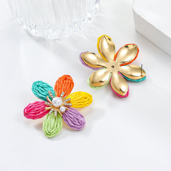 Veile Studios Women Ladies Party Accessories Flower Fashion Jewellery Earrings