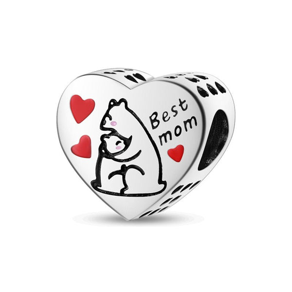 Veile Studios Copper Plated S925 Silver Colourful Heart Clip Beads String Diy Bracelet Necklace Bracelets