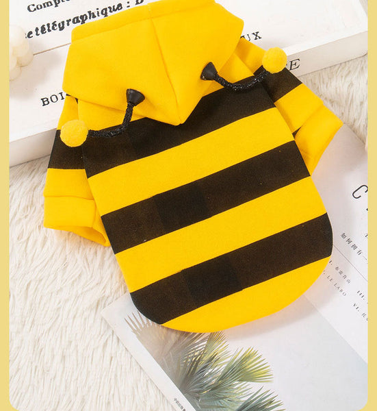 Dog Clothes With Thickened Velvet Can Pull Bees Hoodies And Cat Dog Clothing & Shoes