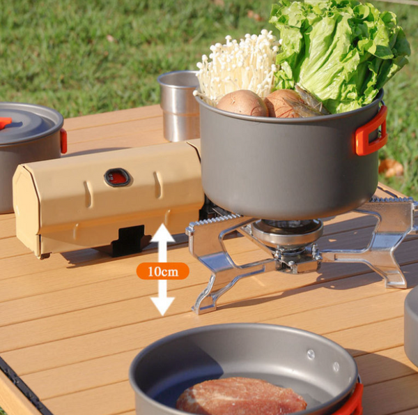 Folding Card Stove Outdoor Camping Picnic Gas Portable Hotpot Tea Cooker Camping Stoves