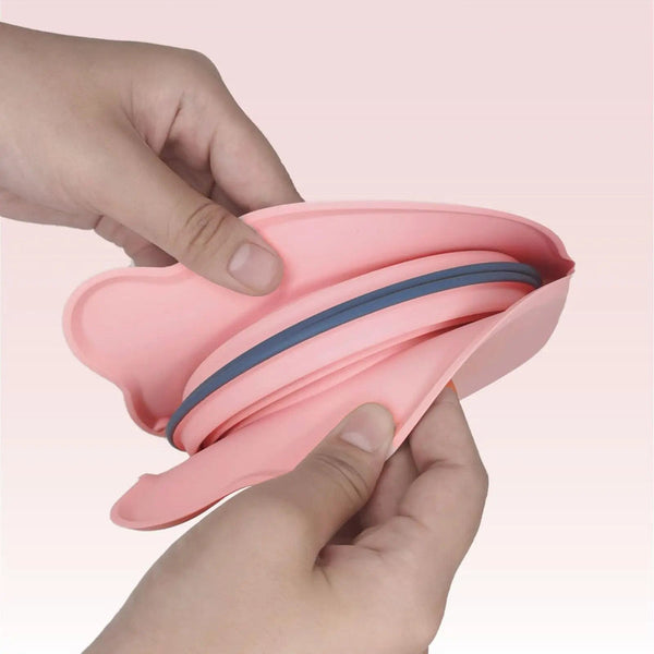 Collapsible Silicone Double Dog Bowltravel Bowlcollapsible Slow Feeder Bowlspill And Anti Flip Mat Dog Bowls