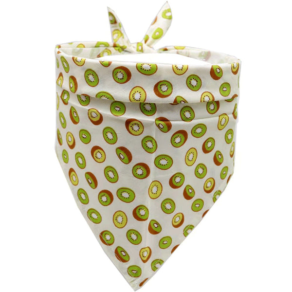 Pet Accessories Summer Fruit Style Pure Cotton Drool Towel Triangle Scarf Dog Clothing & Shoes