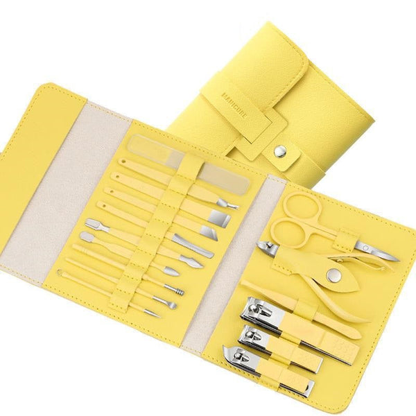 Nail Care Manicure Pedicure Clippers Scissors Set With Faux Leather Bag Manicure & Pedicure Tools & Kits