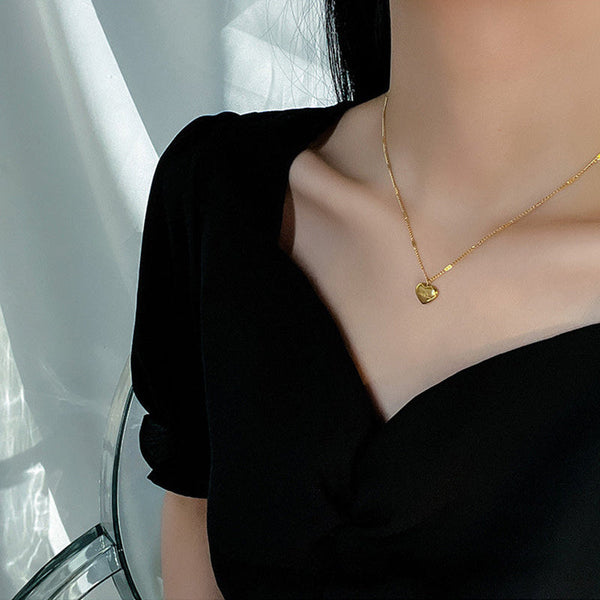 Fashion Jewelry Necklace For Women Vintage Simple Love Heart Pendant Party Gift Necklaces & Pendants