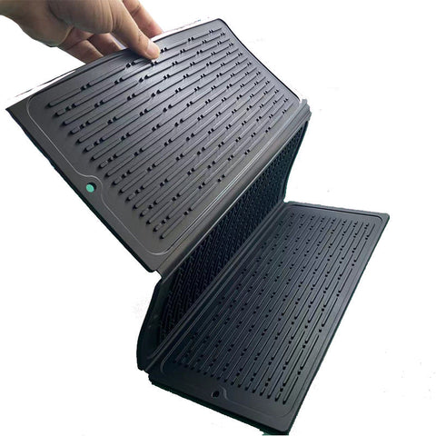 Silicone Draining Pad Foldable Kitchen Mat Rectangle Black Gray Material Other Kitchen Gadgets