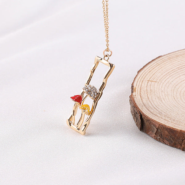 Veile Studios Cute Mushroom Pendant Necklace Jewellery Necklaces & Pendants