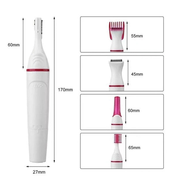 Five In One Multi Functional Women's Electric Eyebrow Trimmer Portable Travel Hair Removal Device Full Body Shaver Clippers & Trimmers