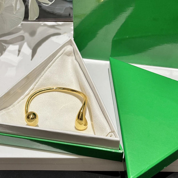 Veile Studios Gold Silver Smooth Water Drop Bracelet From Europe Fashion Designer Brand For Women Bracelets