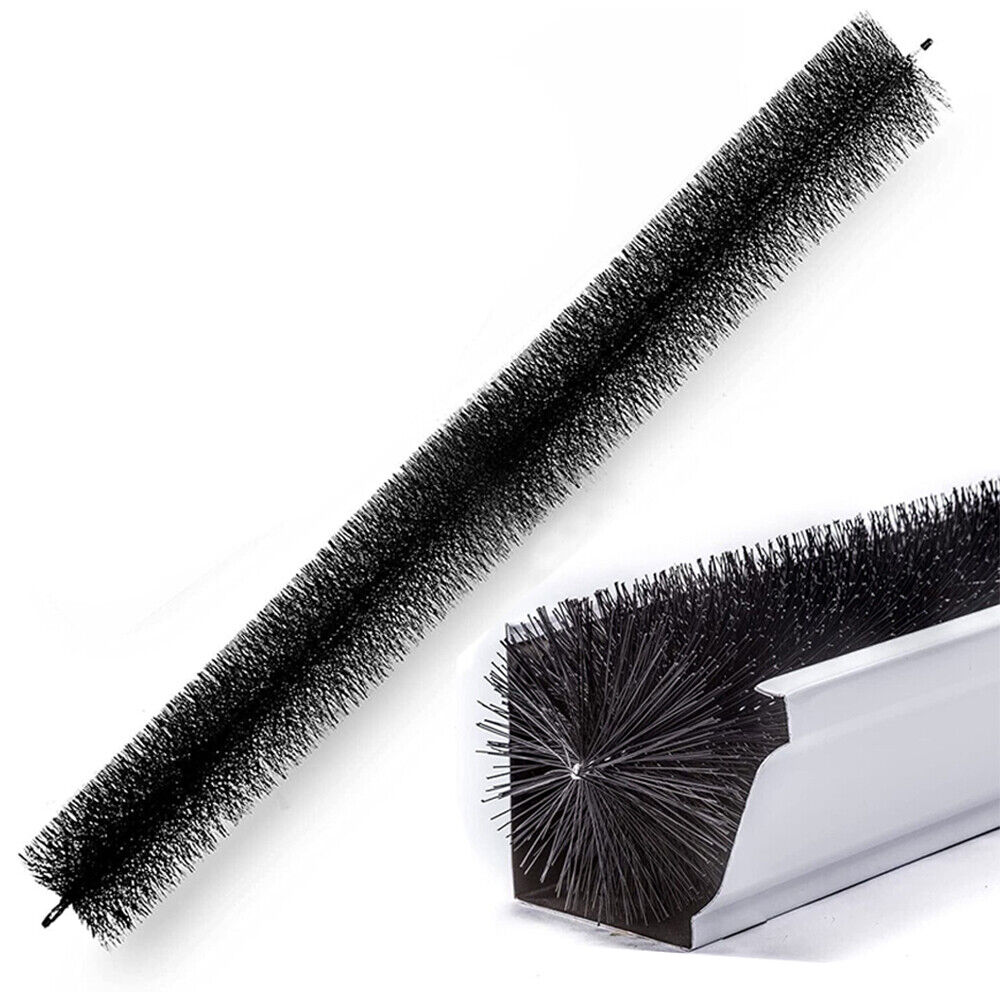 Sedy 98X10cm 24Pc Gutter Brush Roof Leaf Guard Heavy Duty Twigs Filter Home Garden Gutter Guards