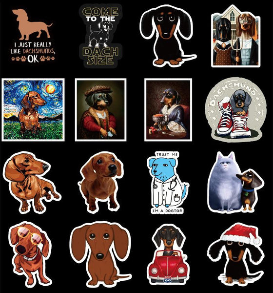 Pack Of 50 Dachshund Dog Stickers