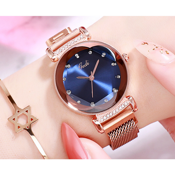 Veile Studios 9992 Elegant Iron Absorbing Stone Belt Female Watch Fashion All Match Simple Waterproof Watches