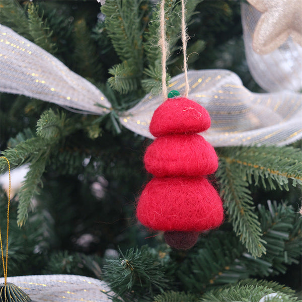 Christmas Mini Three Layer Felt Tree Ornament For Holiday Decoration Diy Craft Hanging Seasonal Decorations