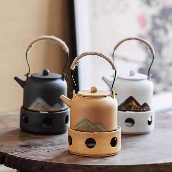 Teapots Japanese Style Ceramic Tea Warmer With Teapot