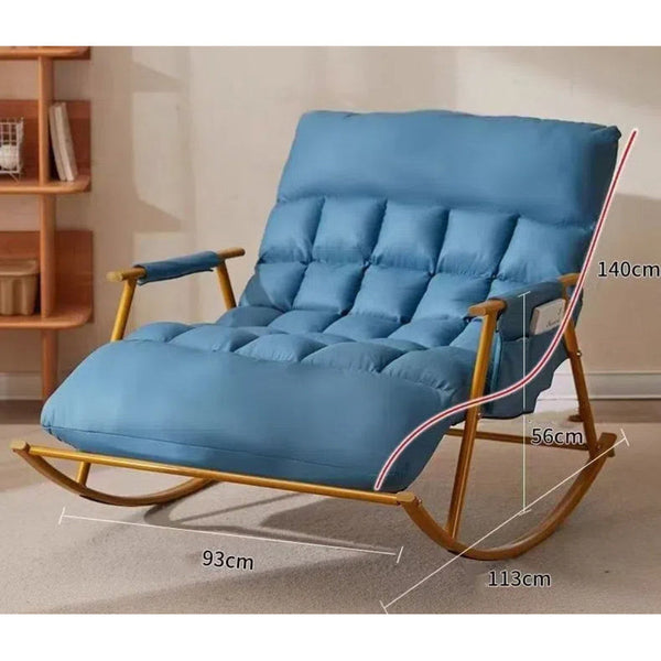 Rocking Chair Adult Lounge Balcony Home Leisure Single Lazy Person Sofa Loungers