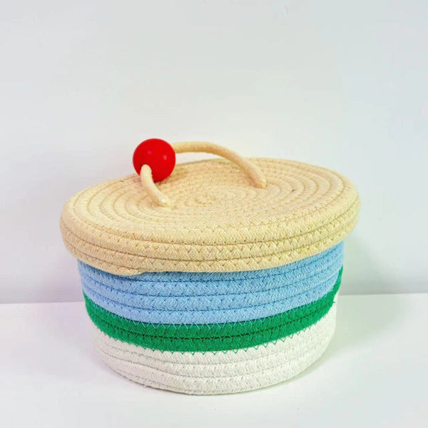 Home Cotton Weaving Storage Basket Ins Wind Vegetable Toy Living Room Miscellaneous Display Underwear Storage Bins & Baskets