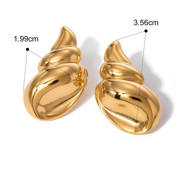 Veile Studios 18K Gold Plated Conch Earrings