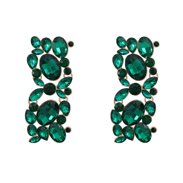 Veile Studios Full Diamond Square Women's Alloy Inlaid Exaggerated Earrings