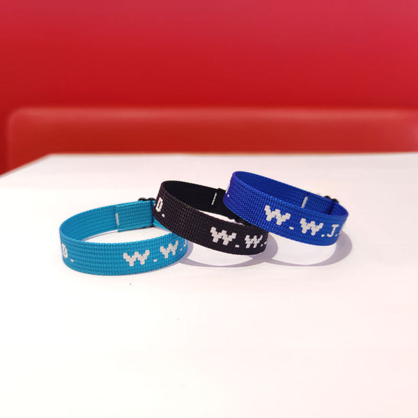 Alphabet Jacquard Printed Wrist Strap Bracelet Unisex Wwjd Adjustable Bracelets