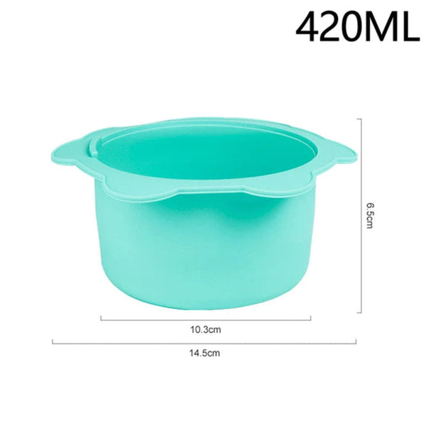 Wax Warmer Heat Resisting Replacement Silicone Bowls Hair Removal With Stirring Stick Non Pan Tool Hair Removal Wax