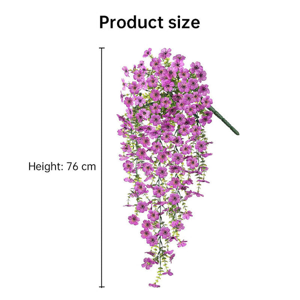 Purple Hanging Artificial Flowers Vines For Wedding Arch Home Garden Party Autumn Decor Fake Eucalyptus Plant 2 Pc Artificial Plants