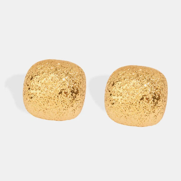 Gold Plated Geometric Stud Earrings