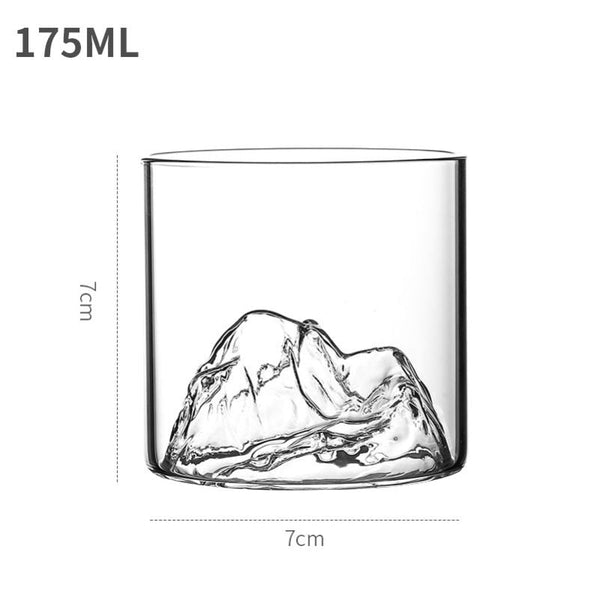 Mountain Viewing Cup China Chic Style Glass Transparent Household Tea Hot Water Resistant Creative Fuji Tibetan Glassware & Drinkware