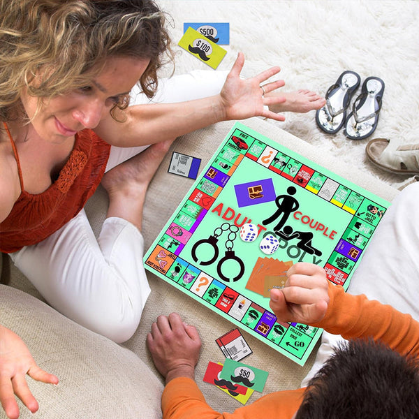 Adultopoly Board Game: Funny Portable Couple For Date Nights. Ideal Valentine's Gift Him & Her. Board Games