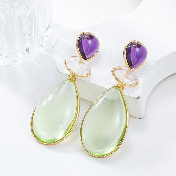 Veile Studios Women Trendy Party Drop Shaped Morandi Colour Jewelry Earrings
