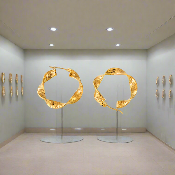 Titanium Steel Twisted Earrings