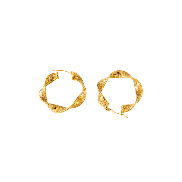 Titanium Steel Twisted Earrings