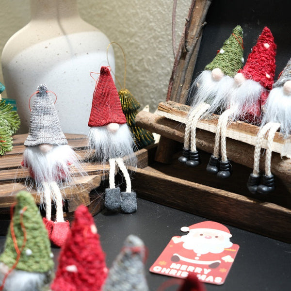 Christmas Elf Santa Claus Desktop Ornament For Window Display Decoration Creative Figurine Seasonal Decorations